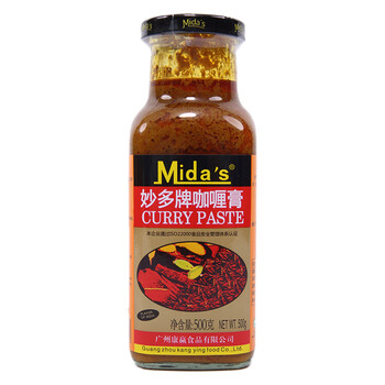 妙多经典咖喱膏 玻璃瓶装500g
