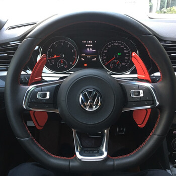 七流婉适用于大众新尚酷速腾polo凌渡gti高尔夫7rline方向盘换挡拨片