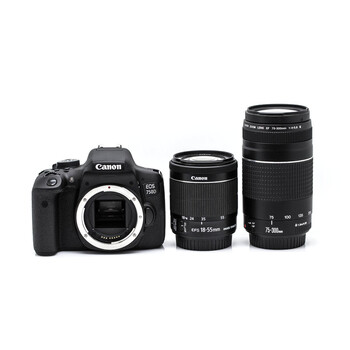 佳能CanonEOS750D单反相机套机EFS18-55STM配75-300远摄变焦镜头