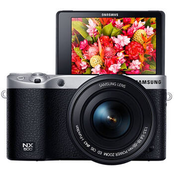三星 (SAMSUNG) NX500 4K摄像 微型单电套机（18-55mm 内置16G）黑色 （NX经典高端款）