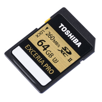 
                                        东芝（TOSHIBA） EXCERIA Pro SDHC存储卡 64G 极至超速 U3/Class10 读260M写240M                