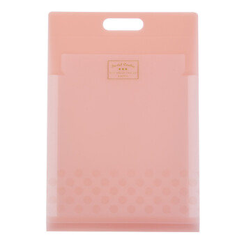 国誉(KOKUYO)A4手提式风琴包淡彩曲奇学生竖款资料册文件夹 5层6袋 粉色1个 WSG-DFC65P