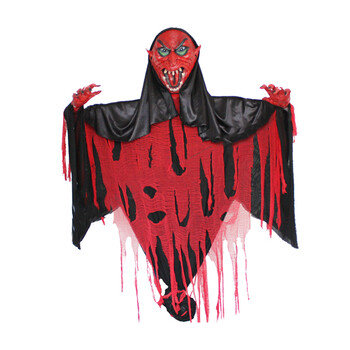 万圣节装饰派对恐怖道具气氛布置产品酒吧舞池挂饰红脸大吊鬼 350cm