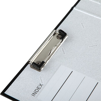 齐心(Comix) NO.333 A4纸板文件夹/资料夹/长押夹+板夹 黑色 办公文具