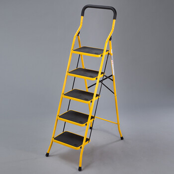 邦尼家用梯子 人字梯黄色橡胶宽大踏步 折叠式护梯加强版 th系列 五步