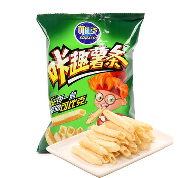 【京东超市】可比克 劲爆烧翅味 咔趣薯条 45g