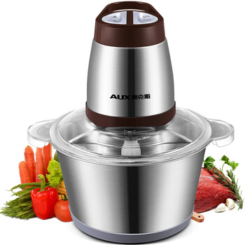 奥克斯(aux) 绞肉机 家用电动不锈钢多功能料理碎肉绞馅 hx-j100