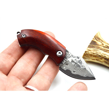 金文丰keenth大马士革钢小刀迷你折叠小刀手工刀折刀折叠刀多功能刀收藏小刀