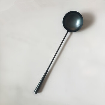 手工锻打铁勺 汤勺 饭店厨房商用炒菜勺crc