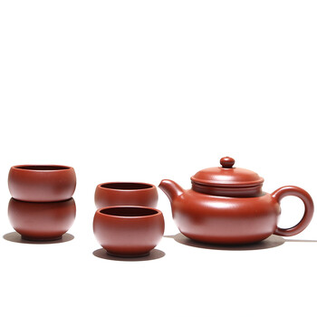 宜兴紫砂壶大红袍仿古壶经典手工全9孔出水180ml茶壶 礼品包装 徐慧