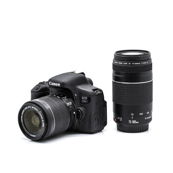 佳能CanonEOS750D单反相机套机EFS18-55STM配75-300远摄变焦镜头