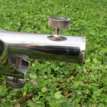 钓台配件 钓台炮台座 不锈钢炮台架 3.5cm插片