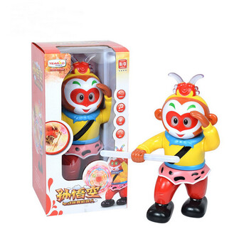 西游记齐天大圣孙悟空电动玩具发光音乐万向旋转金箍棒