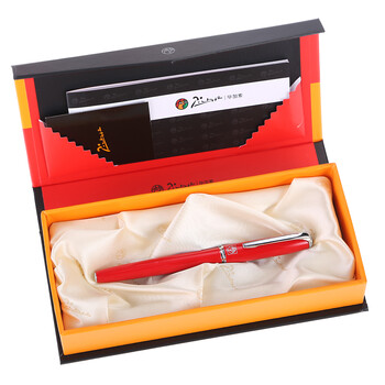 毕加索（pimio）钢笔 签字笔财务特细0.38mm商务办公礼品成人学生练字男女开学礼物马拉加系列916法兰红