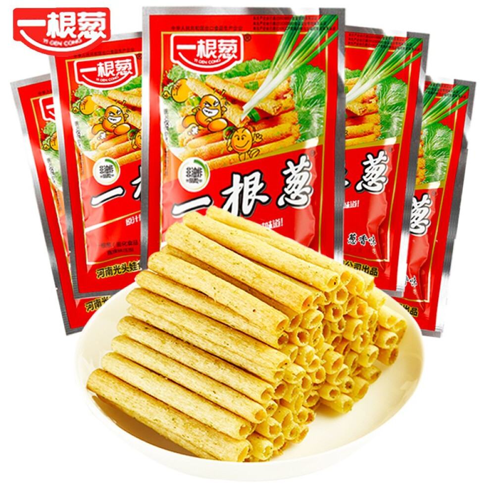 一根葱13g*40袋8090后怀旧葱香味休闲食品膨化薯条童年零食小吃批发 (40包)一根葱（葱香味）