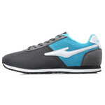 鸿星尔克男鞋休闲鞋男秋季网面男士运动鞋复古跑步鞋男款透气旅游鞋子 碳灰/荧光蓝 43