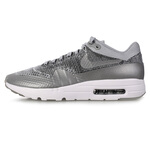 耐克（Nike）男款 NIKE AIR MAX 1 ULTRA FLYKNIT编织飞线气垫缓震休闲运动鞋843384-001浪灰色/黑暗灰-白42