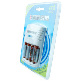 南孚(NANFU)5号充电电池4粒 镍氢数码型2400mAh 附充电器 适用于玩具车/血糖仪/挂钟/鼠标键盘等 AA-4B+