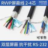 佰冠 二三四芯屏蔽线rvvp2 3 4芯*0.2 30.5 0.75 1.5信号线控制音频软护套电缆 屏蔽线2X0.5平方100米