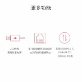 TP-LINK USB转RJ45网线接口 USB2.0百兆有线网卡转换器 苹果华为小米笔记本电脑转接头 免驱即插即用