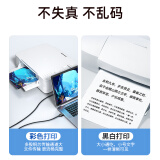 山泽（SAMZHE）打印机数据线 USB2.0方口高速连接线 支持惠普佳能爱普生打印机A公对B公 黑色3米 SD-30C