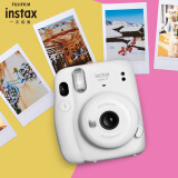 富士instax立拍立得 一次成像相机 mini11 冰晶白（含官方配件包）