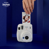 富士instax立拍立得 一次成像相机 mini11 冰晶白（含官方配件包）