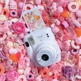 富士instax立拍立得 一次成像相机 mini11 冰晶白（含官方配件包）