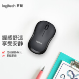 罗技（Logitech）M220 静音鼠标 无线鼠标 办公鼠标 对称鼠标 带无线微型接收器 灰黑色