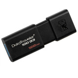 金士顿（Kingston）128GB USB3.0 U盘 DT100G3 读速130MB/s 黑色 滑盖设计 时尚便利