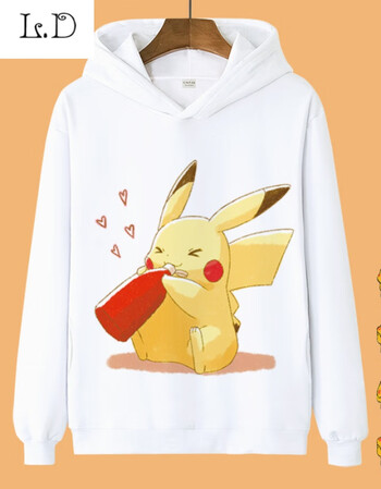 皮卡丘卫衣 口袋妖怪神奇动漫周边衣服男女学生加绒连帽外套 【43】 s