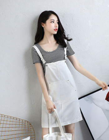 背带裙女夏2019新款韩版学生宽松腰可爱连衣裙吊带背心裙纯棉中裙