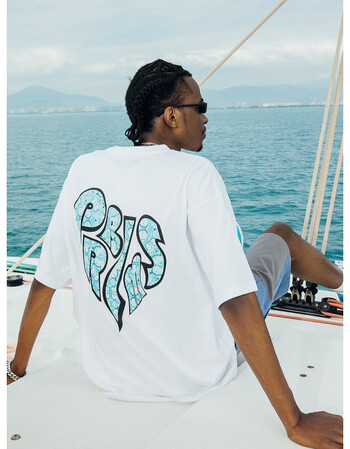 Prblms潮牌爱心腰果花趣味logo印花个性t恤街头潮流情侣短袖白色l 图片价格品牌报价 京东