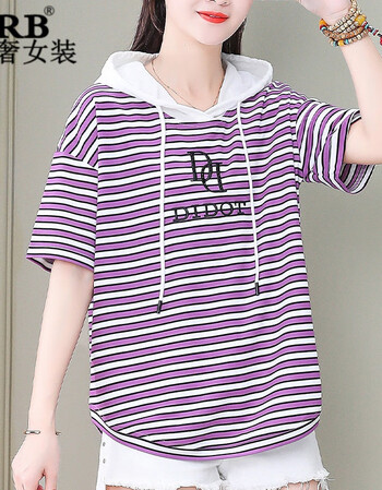 香港rb 原创轻奢品牌休闲t恤女条纹印花21夏新款拼接短袖衫胖mm大码女装连帽衫半袖卫衣紫色2xl 图片价格品牌报价 京东 香港rb 原创轻奢品牌休闲t恤女条纹印花21夏新款拼接短袖衫胖mm大码女装连帽衫半袖卫衣紫色2xl 图片价格品牌报价 京东