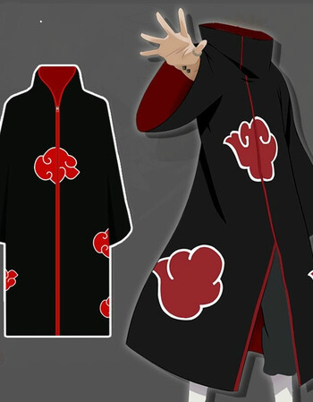 火影宇智波鼬忍者鸣人晓组织披风服周边风衣红云袍佩恩外套 六代目