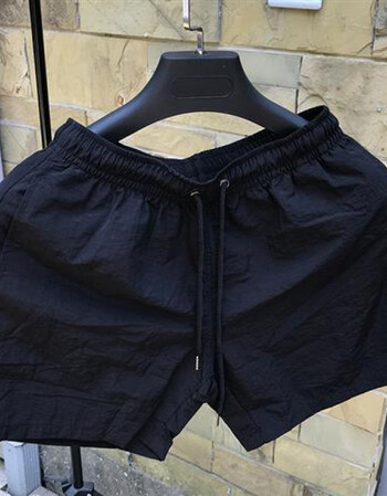 三分短裤男超短裤宽松大裤衩大裤头夏季男士裤子情侣短裤子潮流黑色