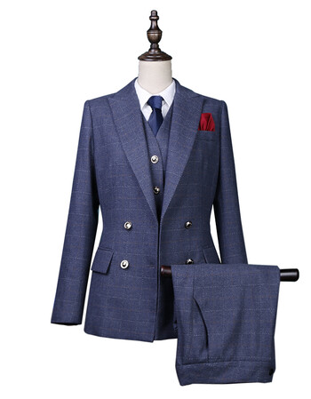 职业套装女新款西装套装高端定制正装经理工作服毛呢西服厚款 四件套