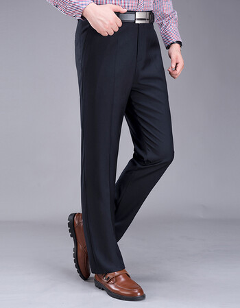 男士黑色直筒免烫大码免烫男西装裤子商务灰6512秋冬厚款34码2尺7腰围