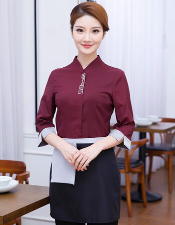 服务员工作服短袖夏装酒店餐饮饭店餐厅火锅店工作服酒店夏季短袖sn