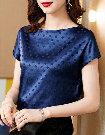 特价捡漏高档轻奢品牌杭州高端香云纱真丝桑蚕丝短袖上衣女夏装贵夫人