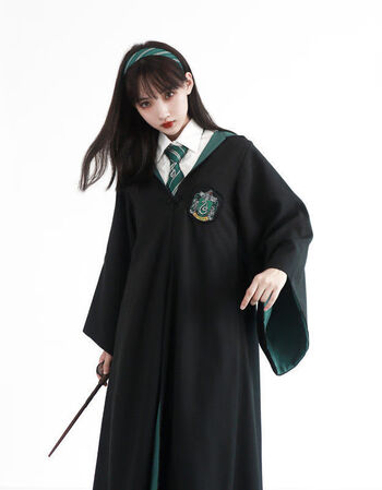 联名衣服装巫师袍子周边外套学院校服外套斗篷 斯莱特林--袍子 领带 m