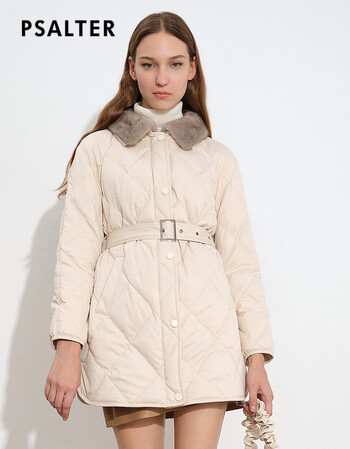 psalter诗篇影儿女装2021冬季新款羽绒服6c61508193米色38