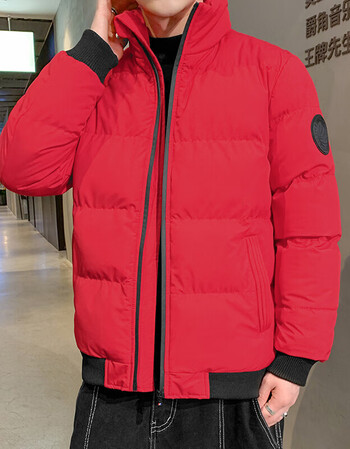 大鹅牌羽绒服男红色外套男士冬季2021男装韩版潮流短款加厚羽绒服品牌