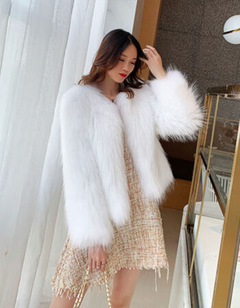 捡漏专区南极人2021新款时尚百搭网红貉子毛皮草外套女短款修身显瘦