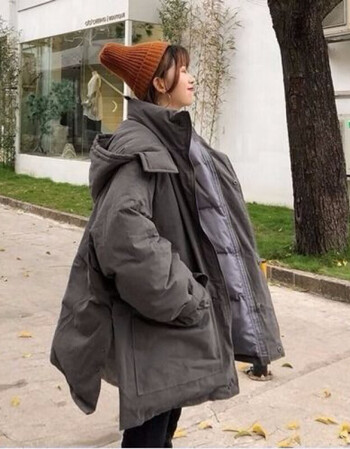高品质冬季棉服女冬季棉袄外套女学生韩版原宿风宽松bf潮工装港风连帽