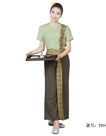 东南亚泰式技师服spa美容温泉会所服务员工作服套装裤装女品质定制