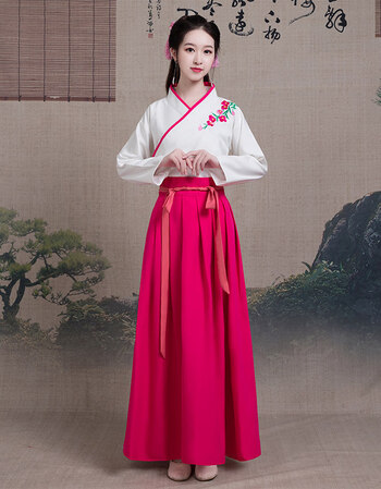 礼服女 日常改良花怜语汉服女古风仙学生中国风汉元素交领古装长裙