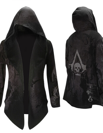 刺客风格风衣衣服卫衣外套二次元动漫游戏信条周边男t恤短袖 刺客风衣