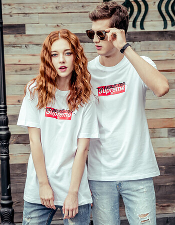 supreme onyc x wruei联名夏季男女情侣休闲短袖t恤superme运动衫 su