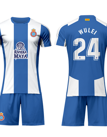 【春夏新品】西班牙人球衣主场球服训练服足球服24号武磊球衣队服印号